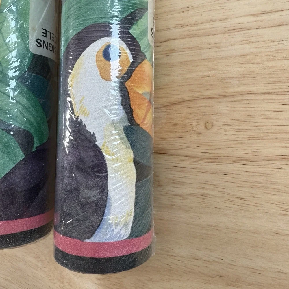 (2) Seabrook Designs Vintage Tropical Border Wallpaper‎ Toucan 10 Yard CTC285B
